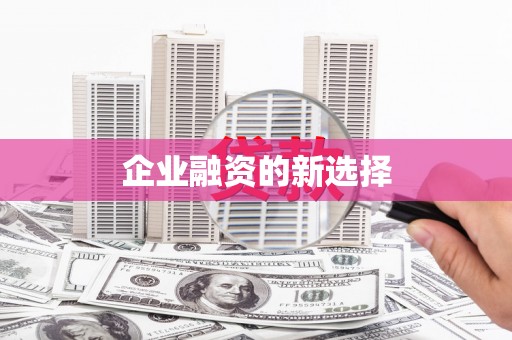 武夷山企业融资的新选择