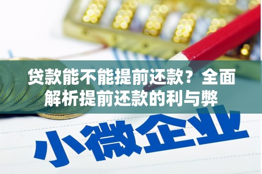 武夷山贷款能不能提前还款？全面解析提前还款的利与弊