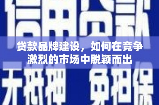 武夷山贷款品牌建设，如何在竞争激烈的市场中脱颖而出