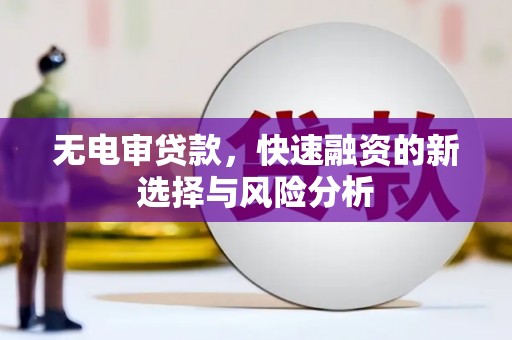 武夷山无电审贷款，快速融资的新选择与风险分析