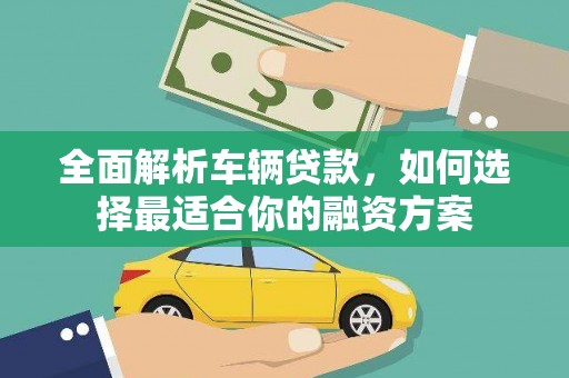 武夷山全面解析车辆贷款，如何选择最适合你的融资方案